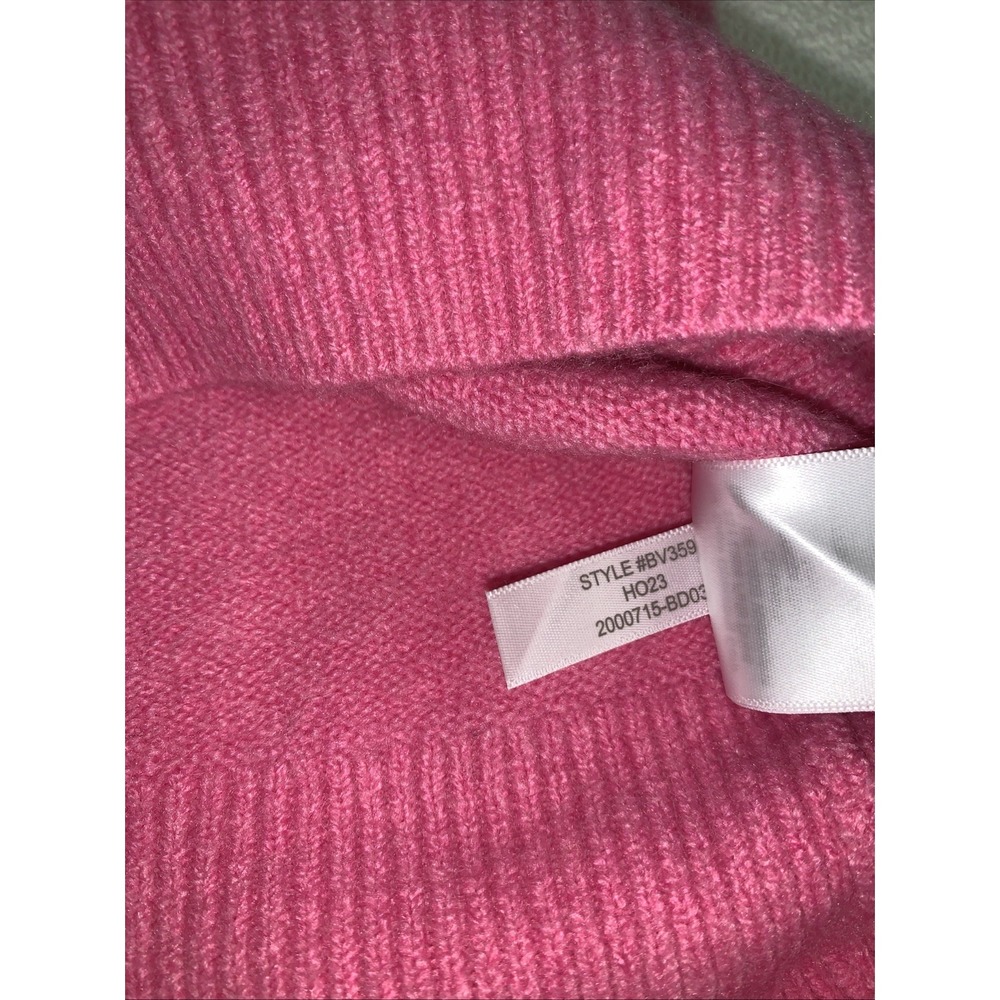 J. crew Chunky Cropped Sweater Relaxed Boxy Supersoft Yarn Pink Wool Blend M - Picture 9 of 10